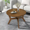 Runde Couchtische aus Holz im Mid-Century-Farmhouse-Stil