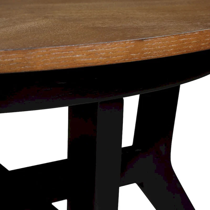 Runde Couchtische aus Holz im Mid-Century-Farmhouse-Stil
