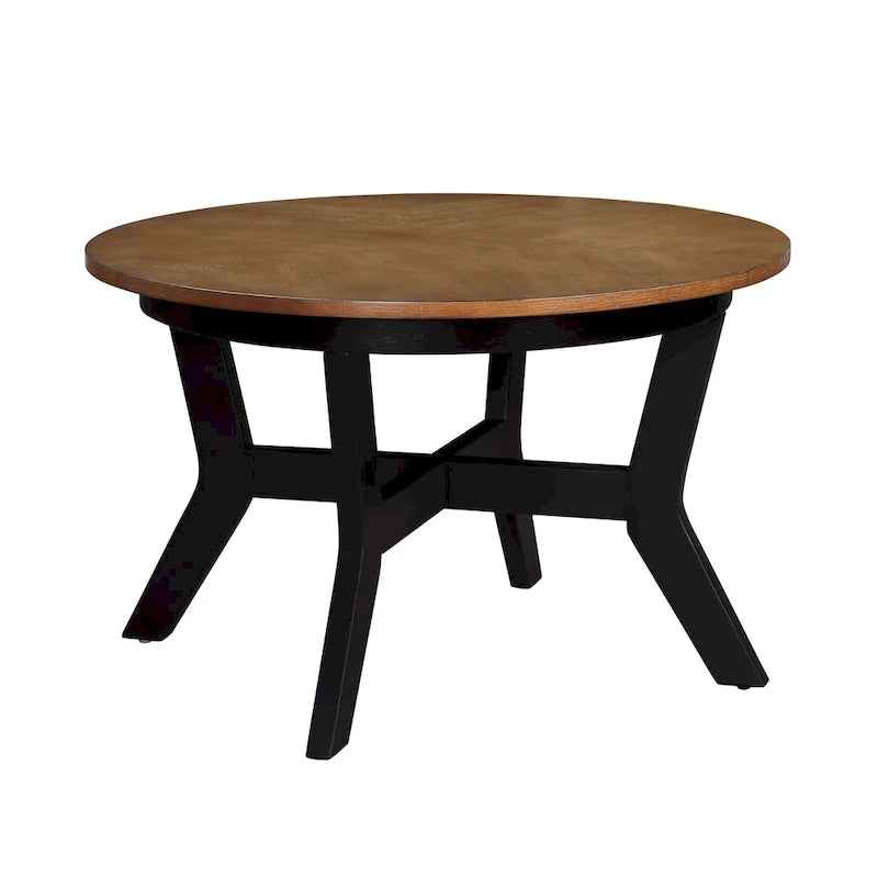 Runde Couchtische aus Holz im Mid-Century-Farmhouse-Stil