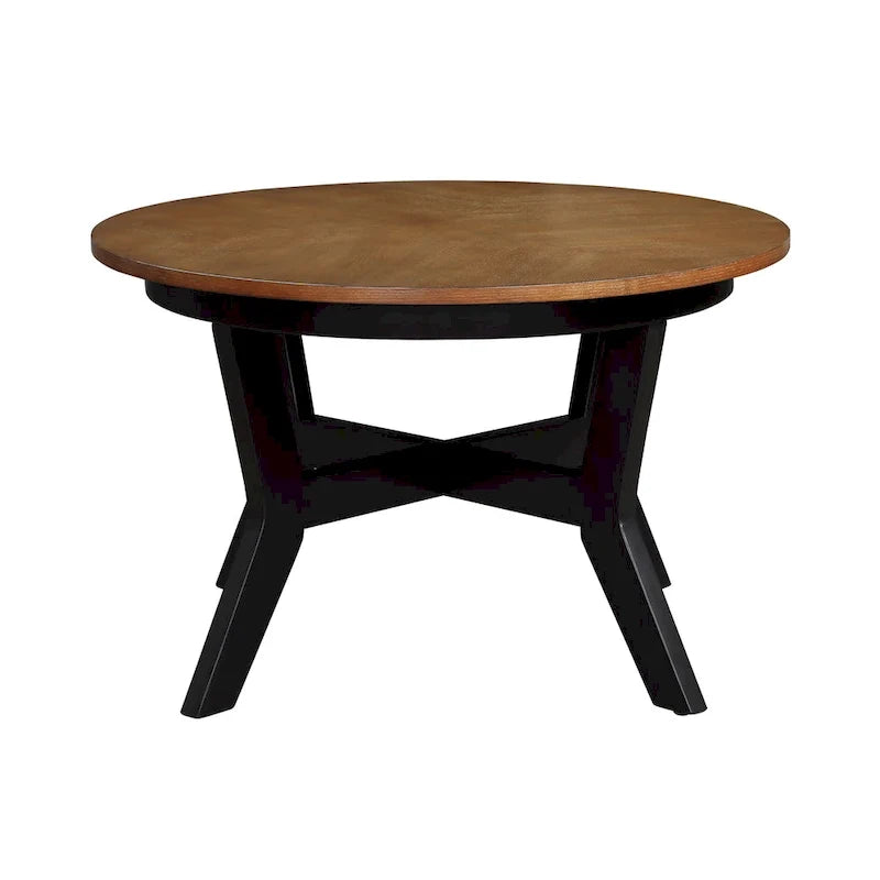 Runde Couchtische aus Holz im Mid-Century-Farmhouse-Stil
