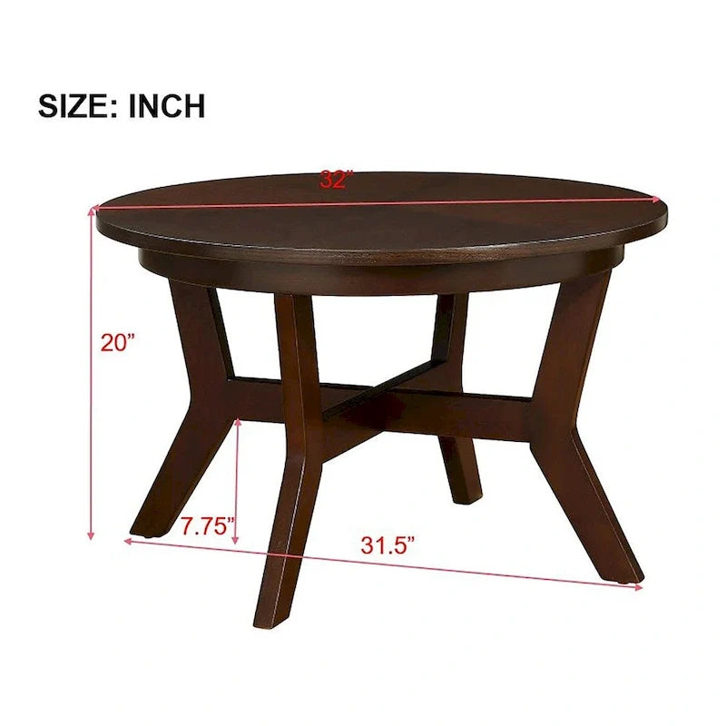 Runde Couchtische aus Holz im Mid-Century-Farmhouse-Stil