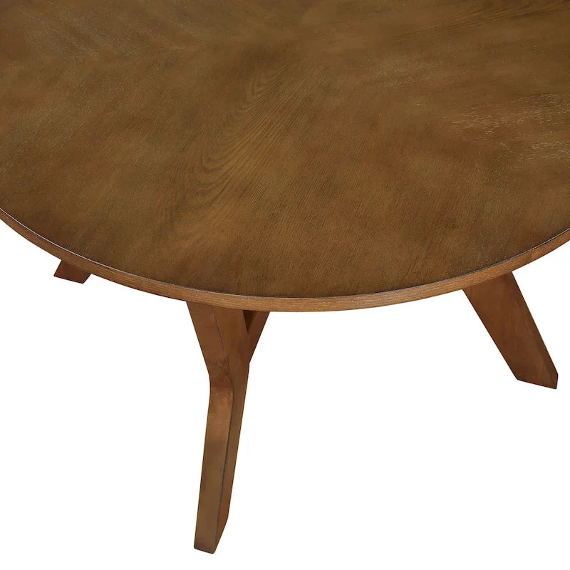Runde Couchtische aus Holz im Mid-Century-Farmhouse-Stil