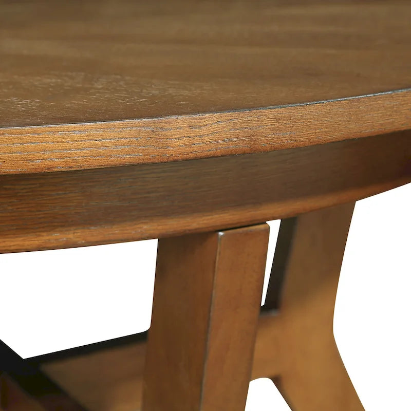 Runde Couchtische aus Holz im Mid-Century-Farmhouse-Stil
