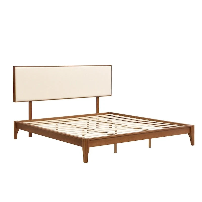 Elegant Solid Bamboo Wood Platform Bed