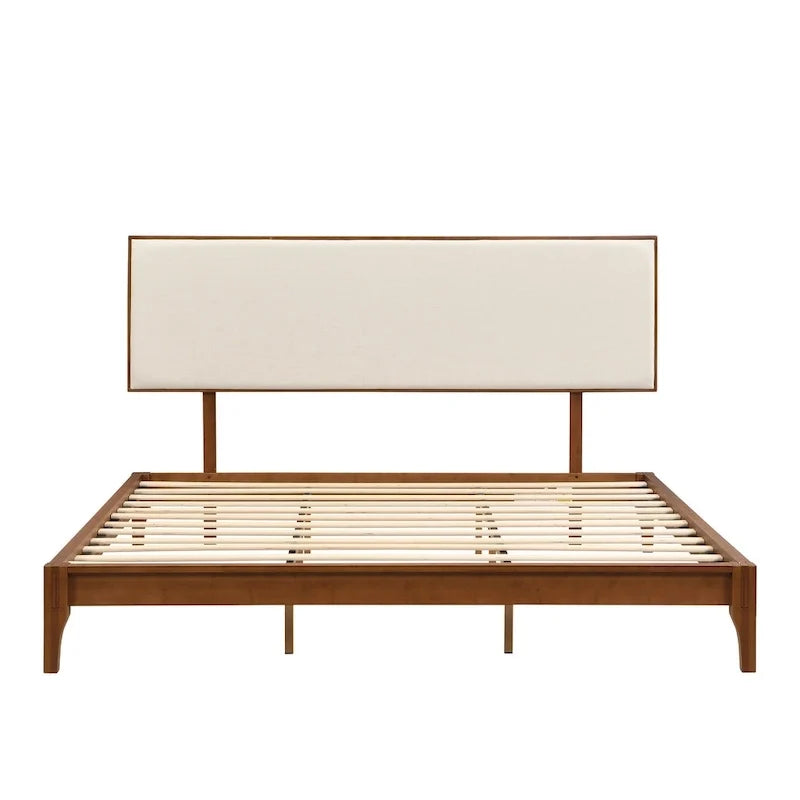 Elegant Solid Bamboo Wood Platform Bed