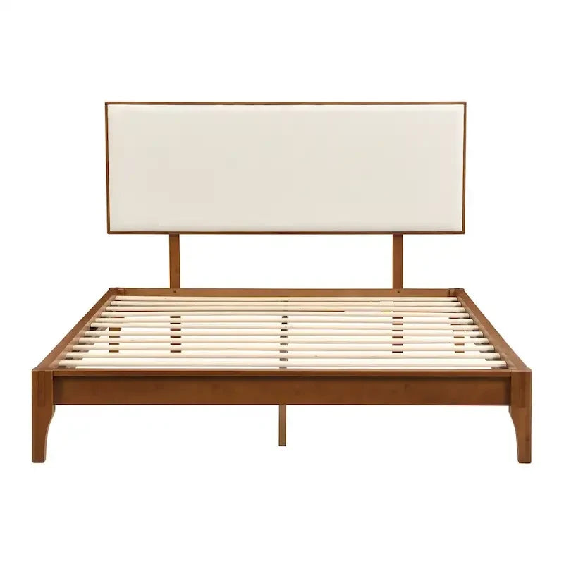 Elegantes Plattformbett aus massivem Bambusholz