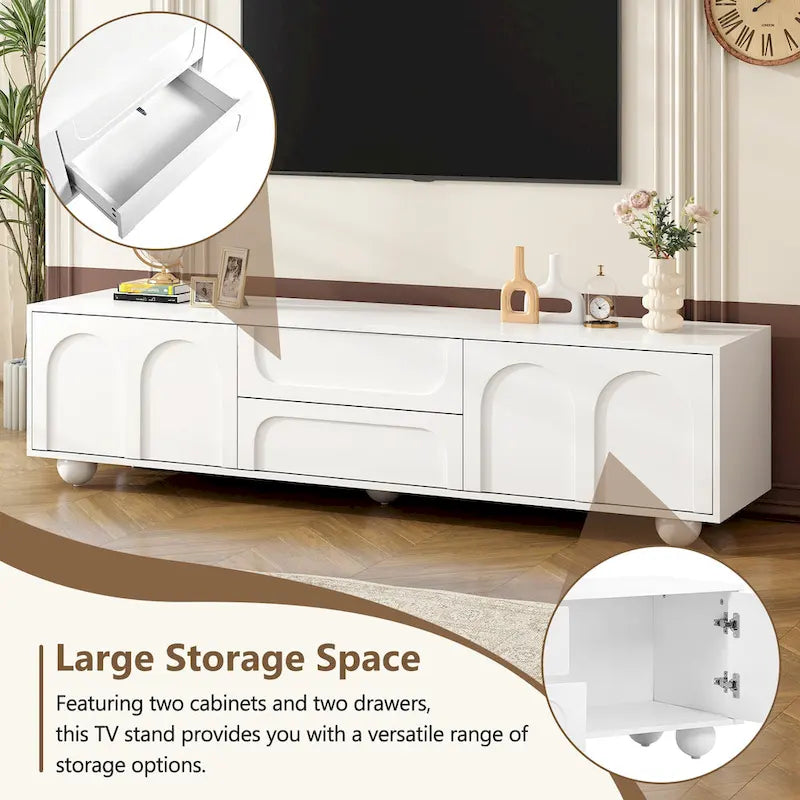 Mueble de TV moderno con almacenaje para sala de estar o dormitorio