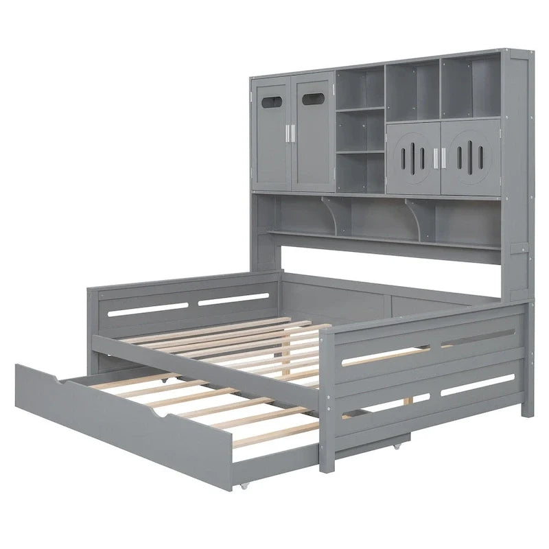 Kompaktes Schlafzimmer-Tagesbett mit Regal