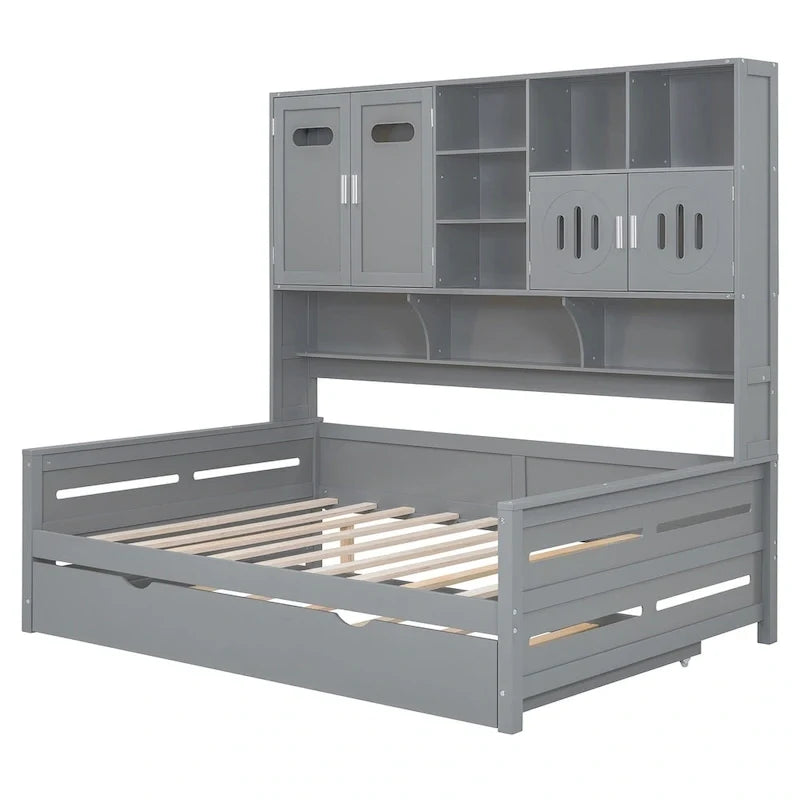 Kompaktes Schlafzimmer-Tagesbett mit Regal