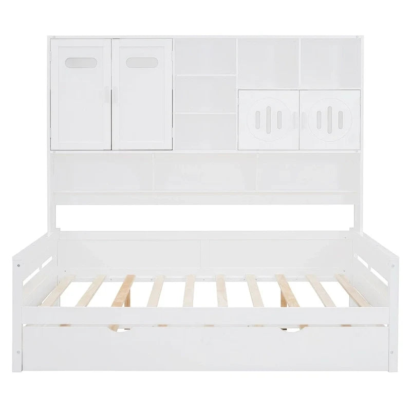 Kompaktes Schlafzimmer-Tagesbett mit Regal