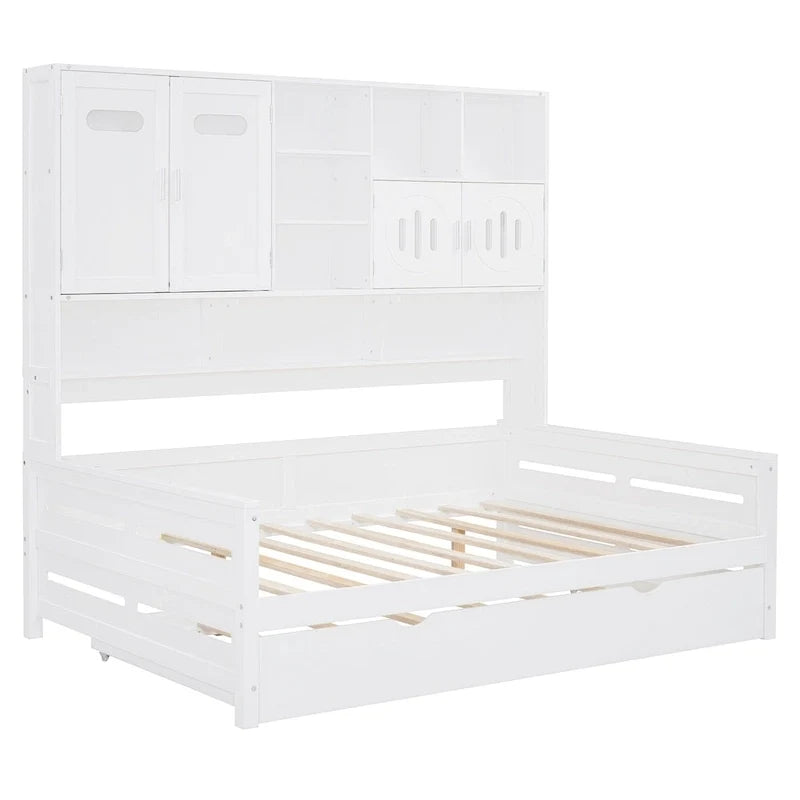 Kompaktes Schlafzimmer-Tagesbett mit Regal