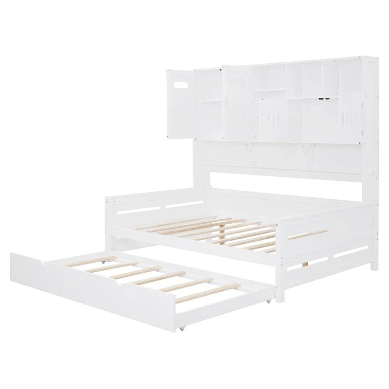 Kompaktes Schlafzimmer-Tagesbett mit Regal