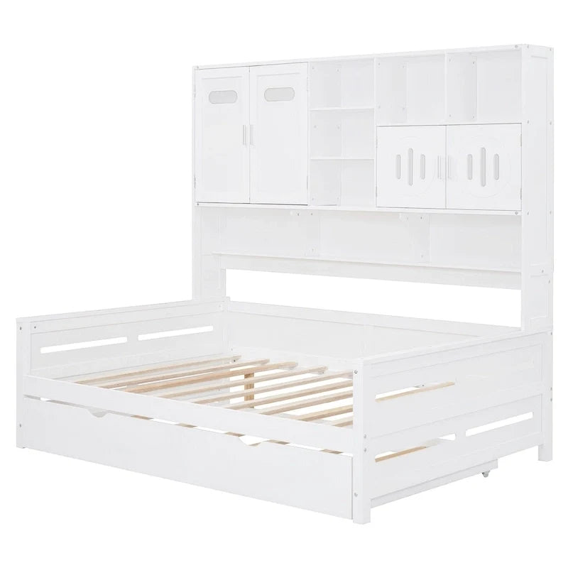 Kompaktes Schlafzimmer-Tagesbett mit Regal