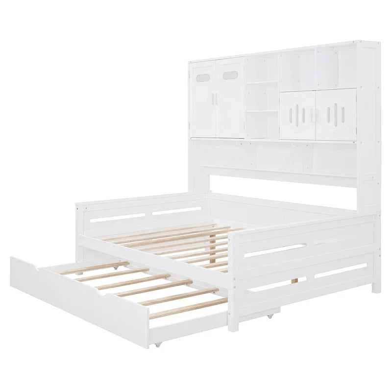 Kompaktes Schlafzimmer-Tagesbett mit Regal