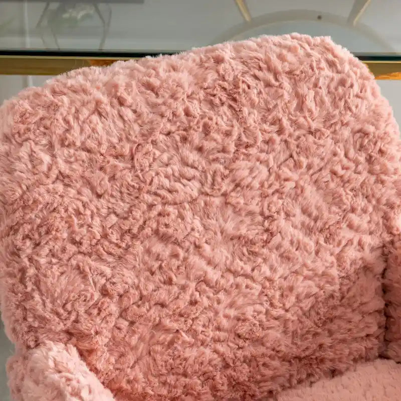 Chaise de bureau rembourrée avec piètement en métal doré
