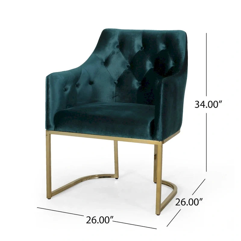 Moderner glamouröser Sessel mit Knopfheftung