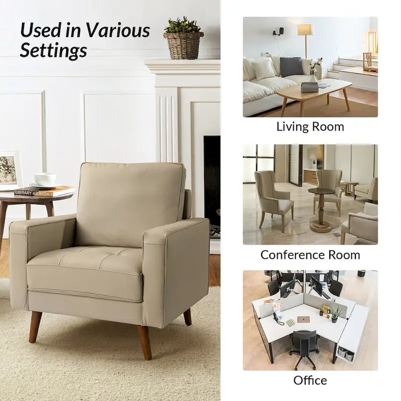 Fauteuil en cuir véritable de style médiéval