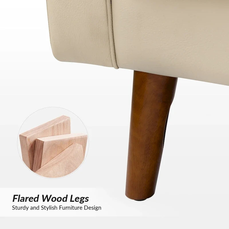 Fauteuil en cuir véritable de style médiéval