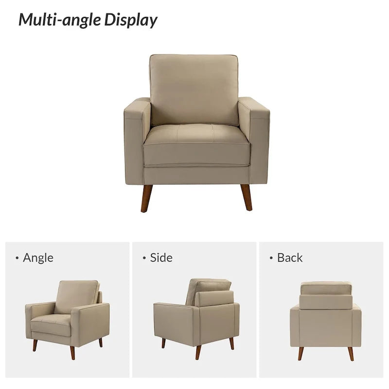 Fauteuil en cuir véritable de style médiéval