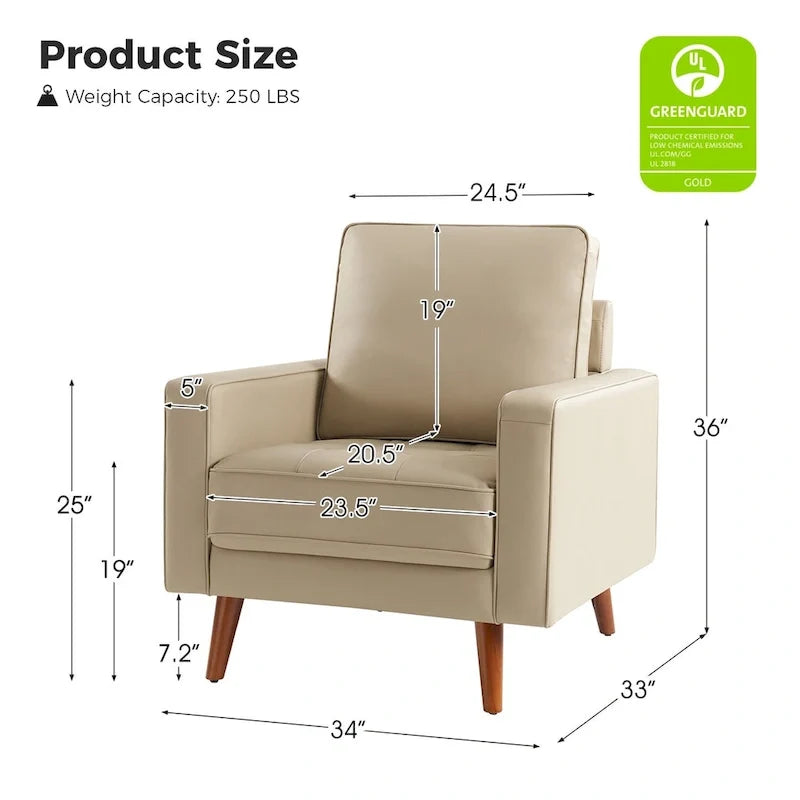 Fauteuil en cuir véritable de style médiéval