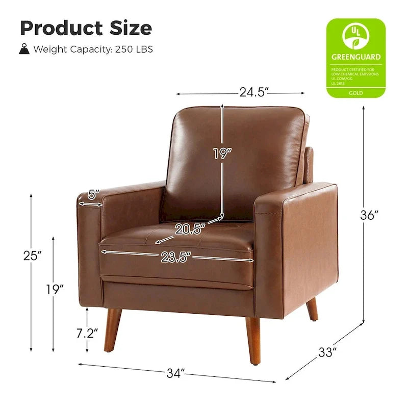 Fauteuil en cuir véritable de style médiéval
