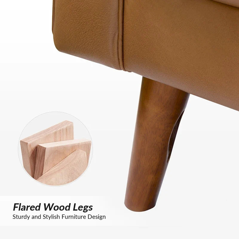 Fauteuil en cuir véritable de style médiéval
