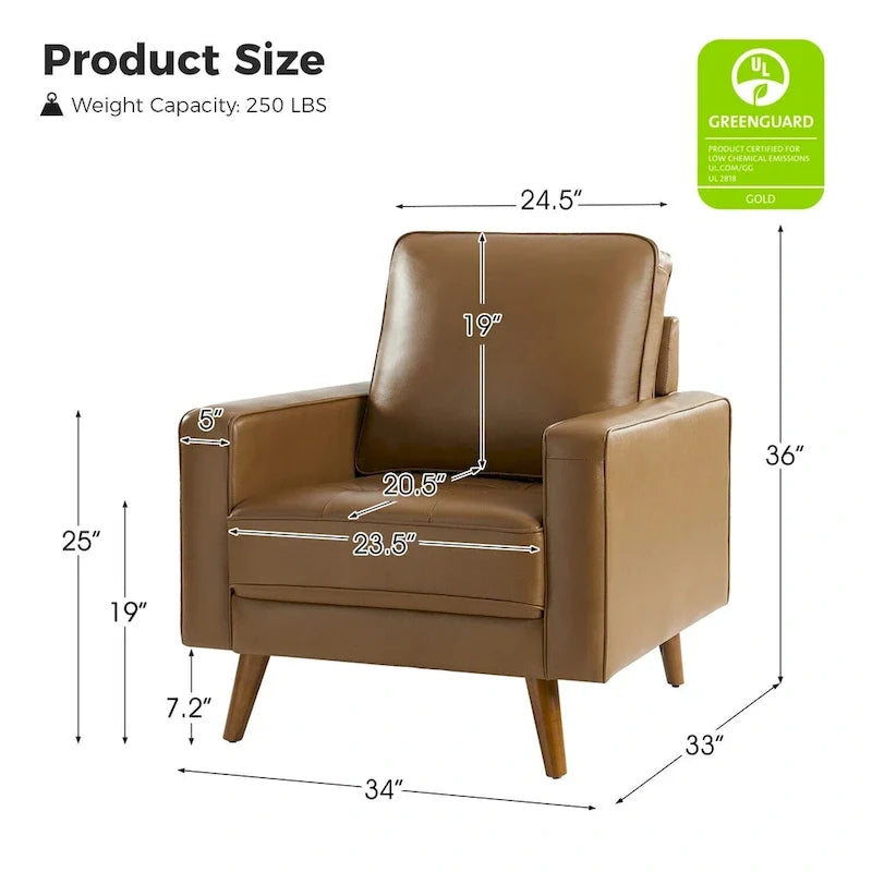 Fauteuil en cuir véritable de style médiéval