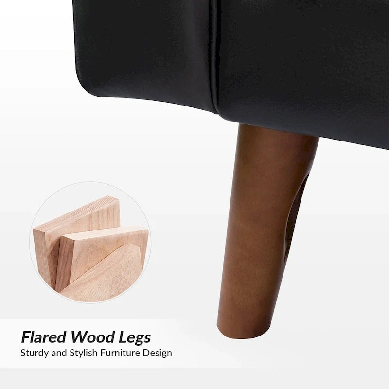 Fauteuil en cuir véritable de style médiéval