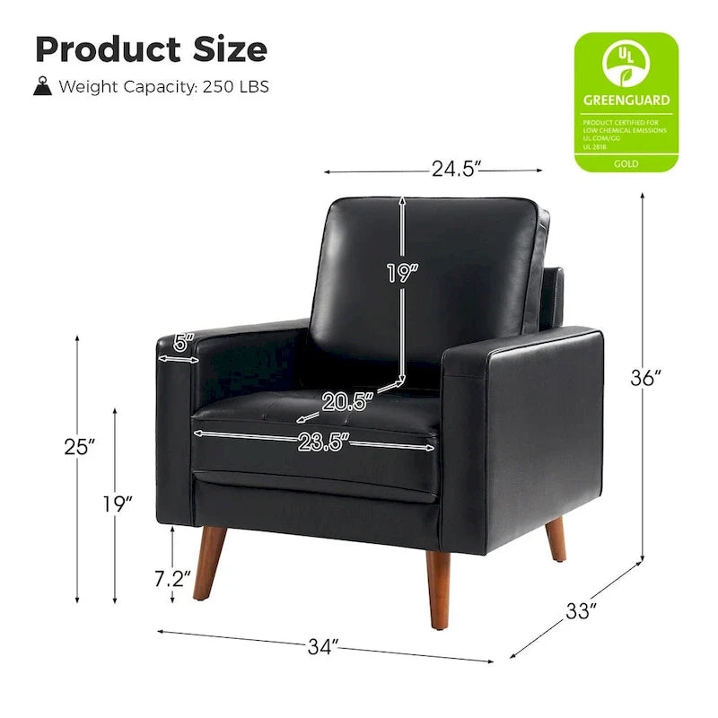 Fauteuil en cuir véritable de style médiéval