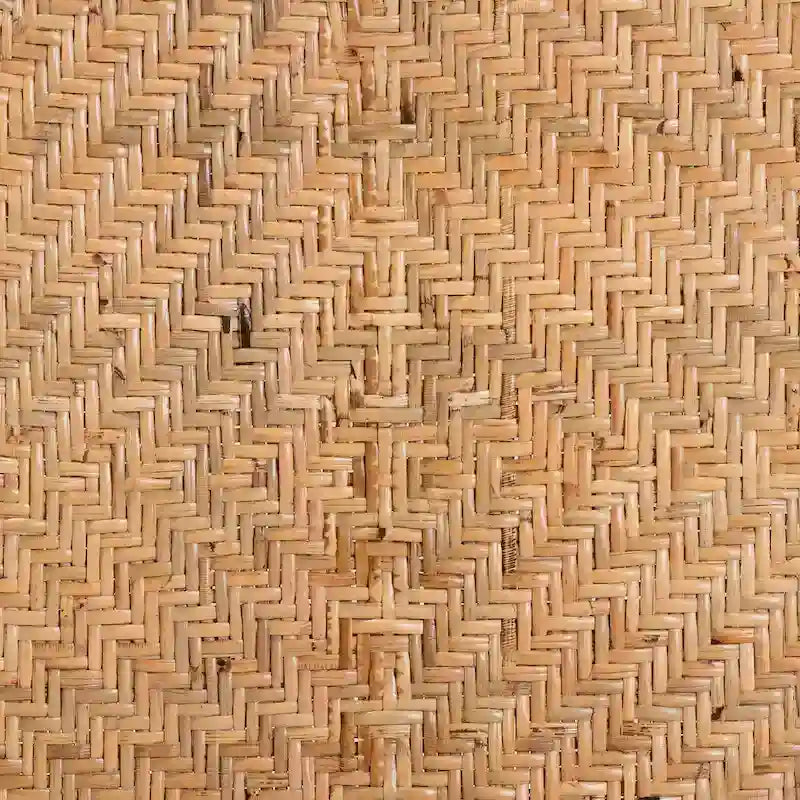 Taburete moderno bohemio de ratán marrón natural