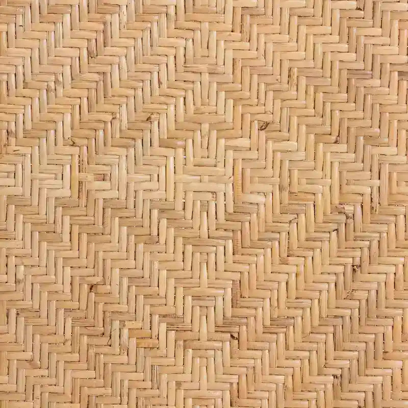 Taburete moderno bohemio de ratán marrón natural
