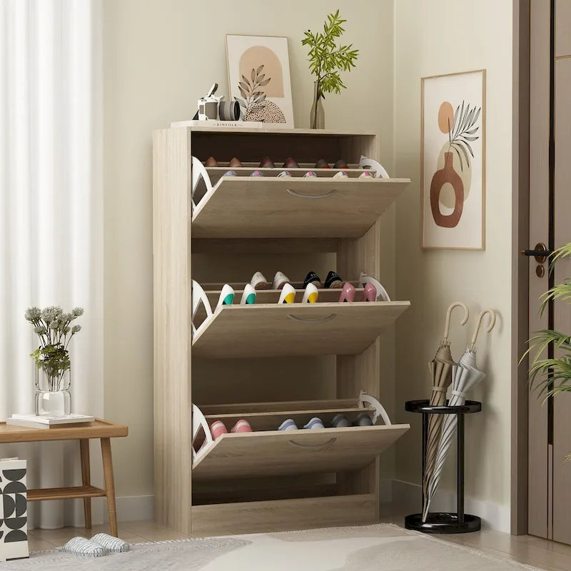 Moderner Schuhschrank für den Eingangsbereich, zweistöckiger Schuhschrank für den Boden
