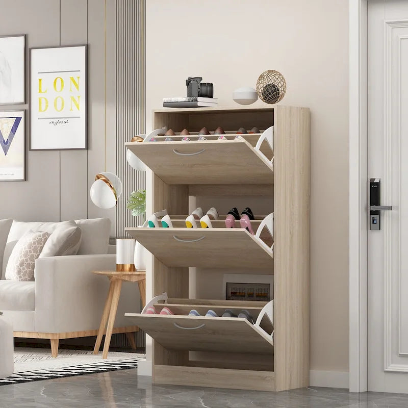 Moderner Schuhschrank für den Eingangsbereich, zweistöckiger Schuhschrank für den Boden