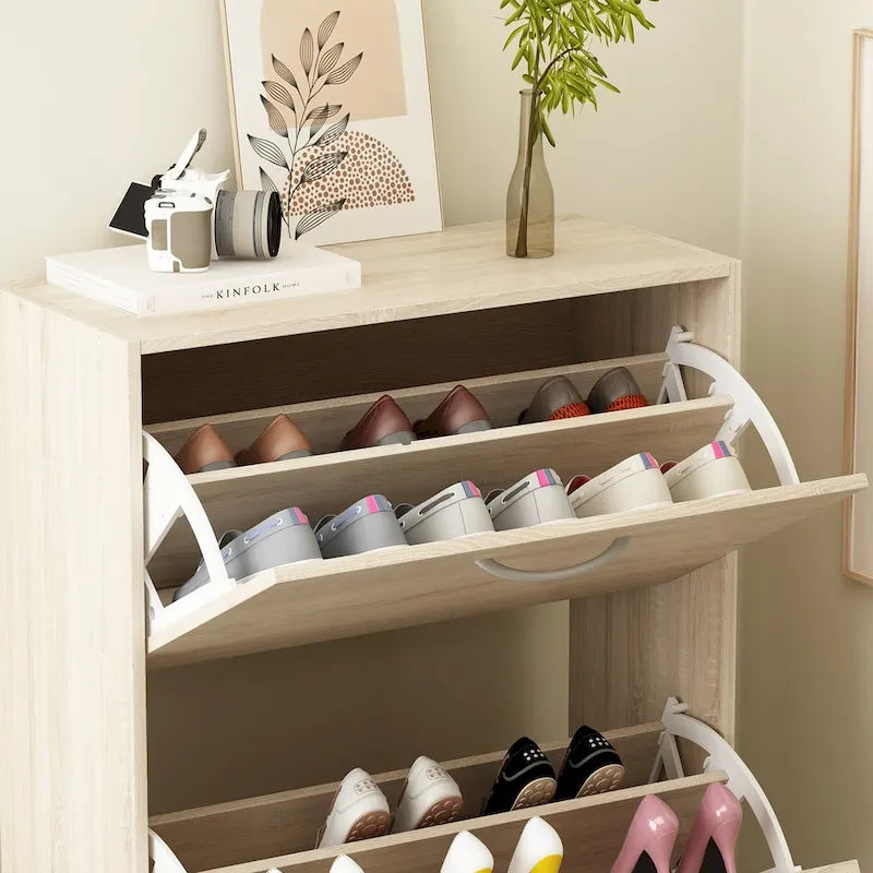 Moderner Schuhschrank für den Eingangsbereich, zweistöckiger Schuhschrank für den Boden