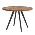 Dining Table, Oak Tabletop, Iron-Grey Finish