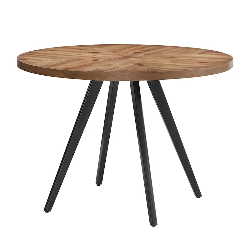 Dining Table, Oak Tabletop, Iron-Grey Finish