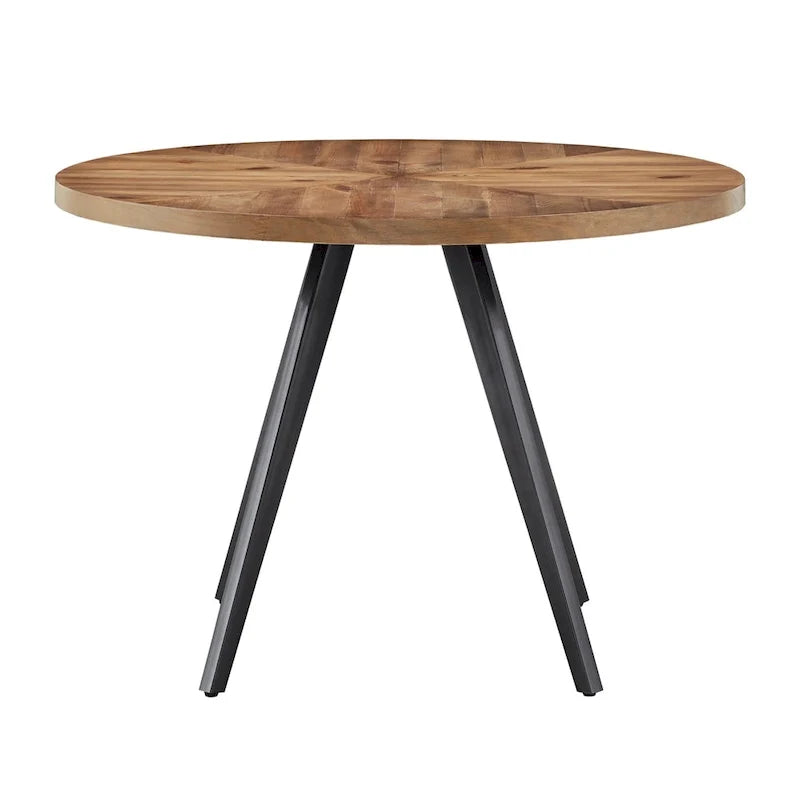 Dining Table, Oak Tabletop, Iron-Grey Finish