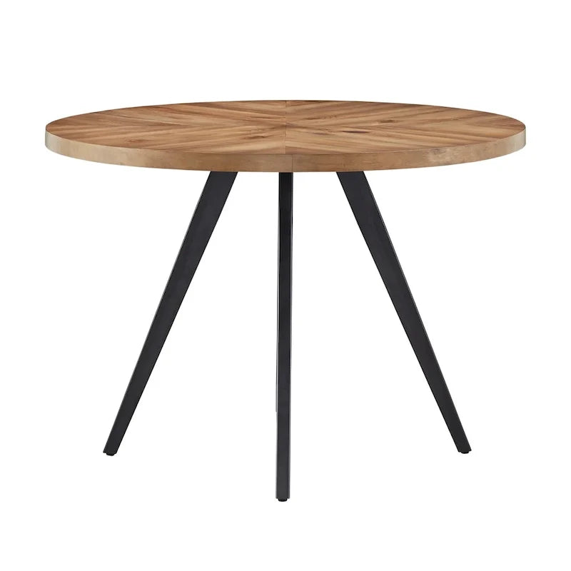 Dining Table, Oak Tabletop, Iron-Grey Finish