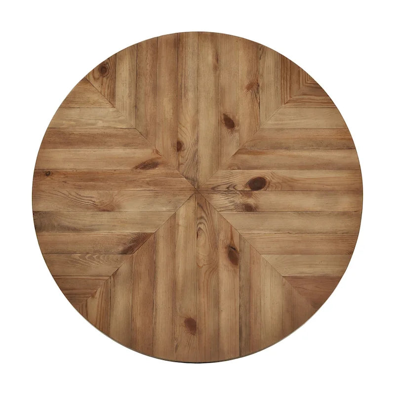 Dining Table, Oak Tabletop, Iron-Grey Finish