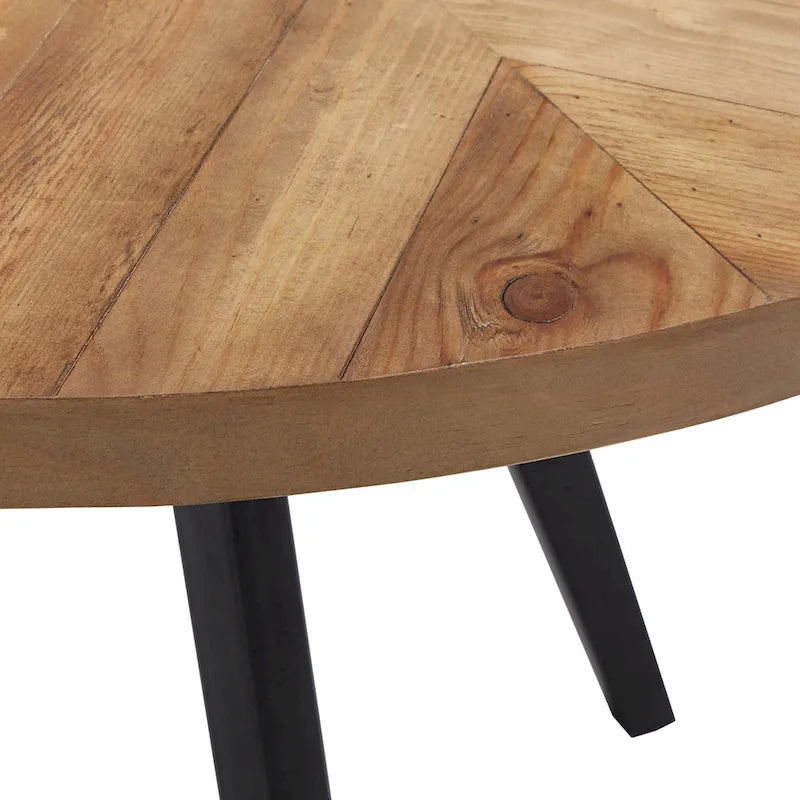 Dining Table, Oak Tabletop, Iron-Grey Finish