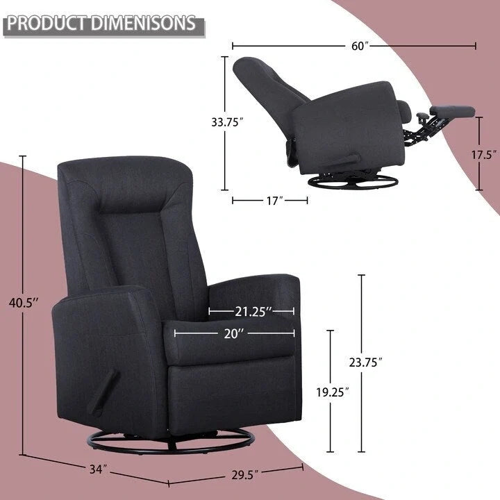 Drehbarer Relaxsessel mit Schaukelfunktion