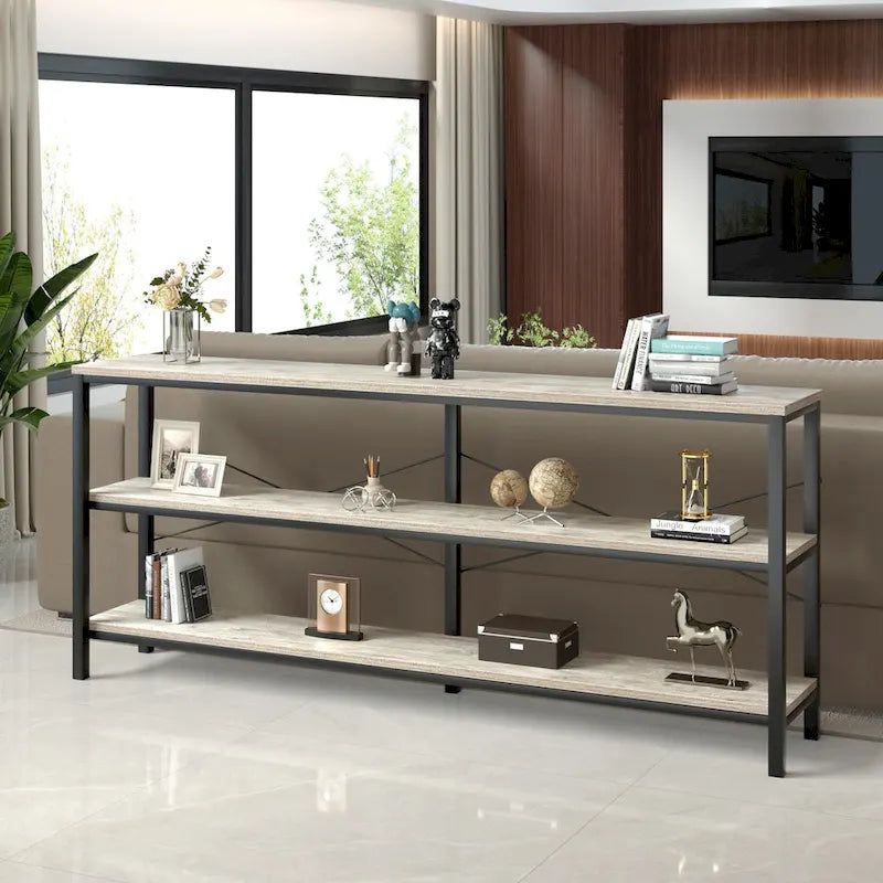 Mesa consola estrecha y larga para sofá y recibidor