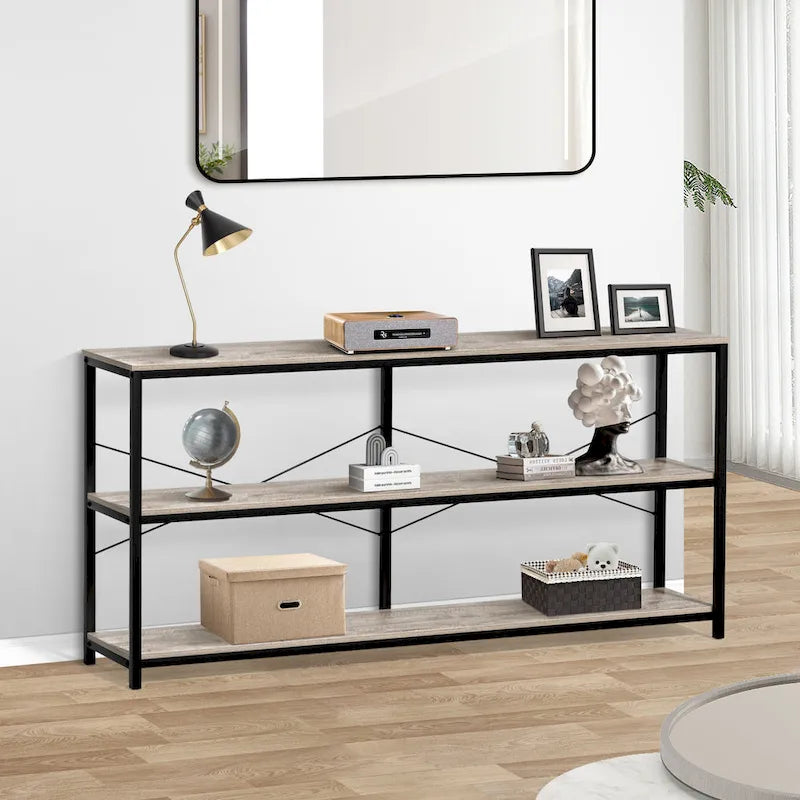 Mesa consola estrecha y larga para sofá y recibidor
