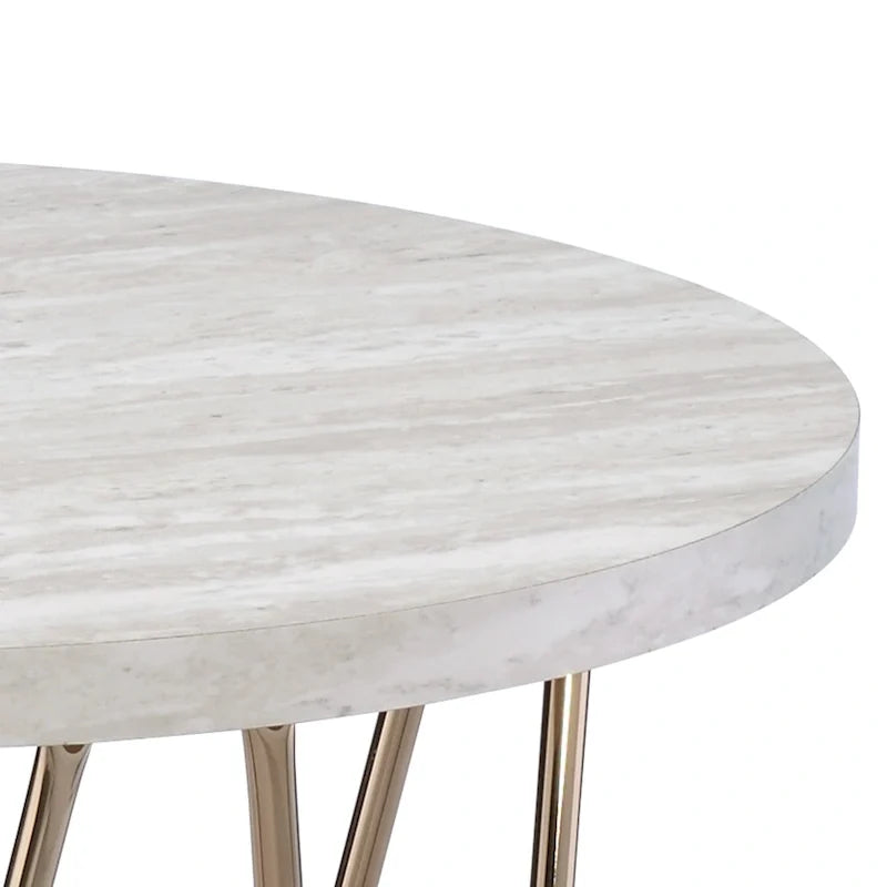 Mesa auxiliar con tablero de mármol