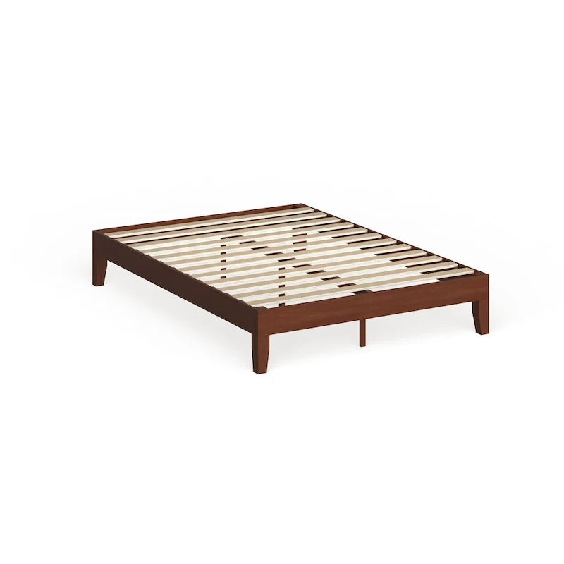 Cama de plataforma de madera de tamaño completo