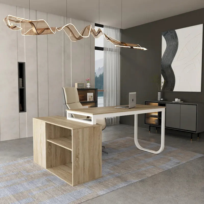 55-inch L Shaped Office Computer Desk