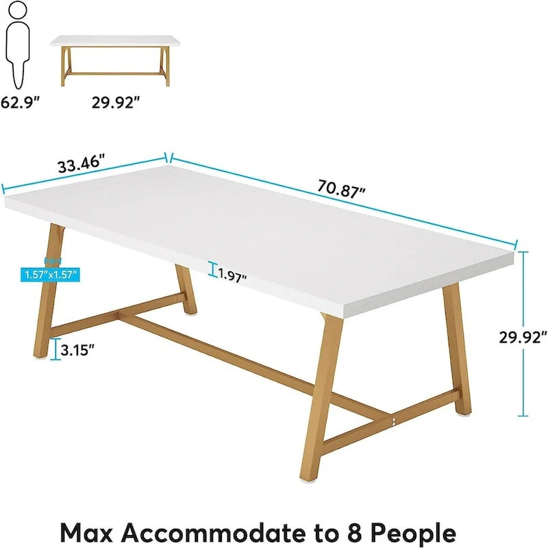 Mesa de conferencias rectangular de 6FT
