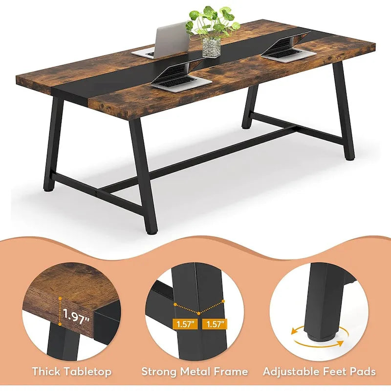 Mesa de conferencias rectangular de 6FT