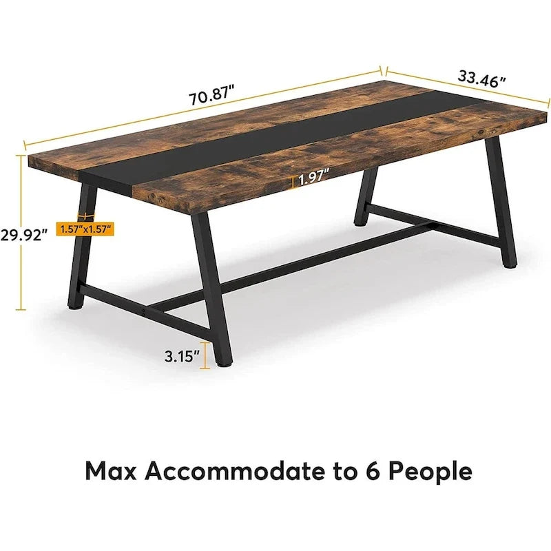 Mesa de conferencias rectangular de 6FT