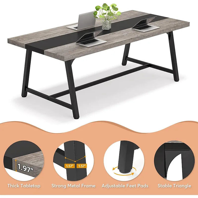 Mesa de conferencias rectangular de 6FT